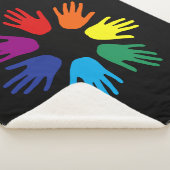 Regenbooghanden Sherpa Deken (3/4)