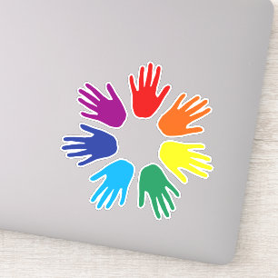 Regenbooghanden Sticker