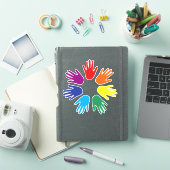 Regenbooghanden Sticker (iPad Cover)