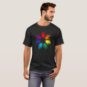 Regenbooghanden T-shirt (Voorkant volledig)