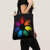 Regenbooghanden Tote Bag (Dichtbij)