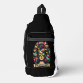 Regenboogharige Vrouw in Shades Cool Honkbal Mam Sling Bag (Voorkant)