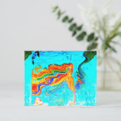 regenboogharige zeemeermin briefkaart (Staand voorkant)