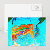 regenboogharige zeemeermin briefkaart (Voorkant / Achterkant)