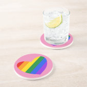 Regenbooghart #1 Onderzetter (Zijkant)