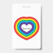 Regenbooghart Badge (Achterkant)