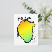 regenbooghart briefkaart (Staand voorkant)