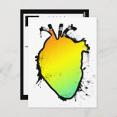 regenbooghart briefkaart (Voorkant / Achterkant)