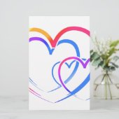 Regenbooghart Briefpapier (Staand voorkant)