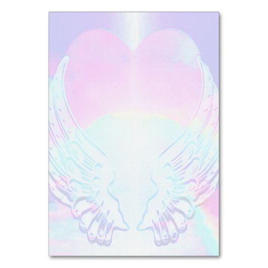 Regenbooghart en engelenvleugels kaart (Achterkant)