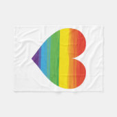 Regenbooghart Fleece Deken (Voorkant (Horizontaal))