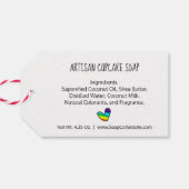 Regenbooghart gemaakt met trots LGBTQ ambachtsman Cadeaulabel (Achterkant Horizontaal)