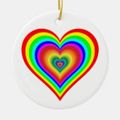 Regenbooghart Keramisch Ornament (Voorkant)