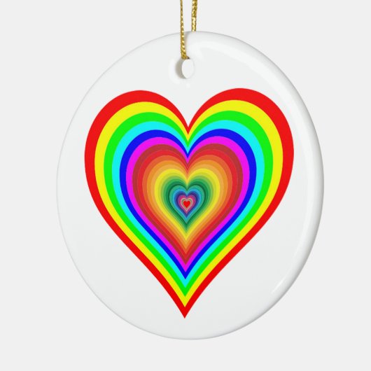Regenbooghart Keramisch Ornament (Links)
