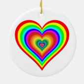 Regenbooghart Keramisch Ornament (Achterkant)