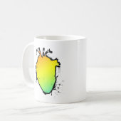 regenbooghart koffiemok (Voorkant links)