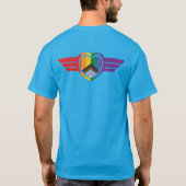 Regenbooghart met vleugels t-shirt (Achterkant)