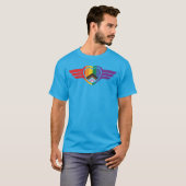 Regenbooghart met vleugels t-shirt (Voorkant volledig)