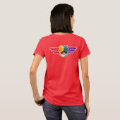 Regenbooghart met vleugels t-shirt (Achterkant volledig)