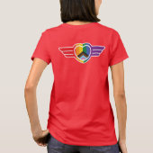 Regenbooghart met vleugels t-shirt (Achterkant)