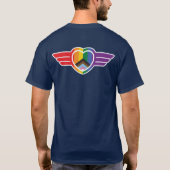 Regenbooghart met vleugels t-shirt (Achterkant)
