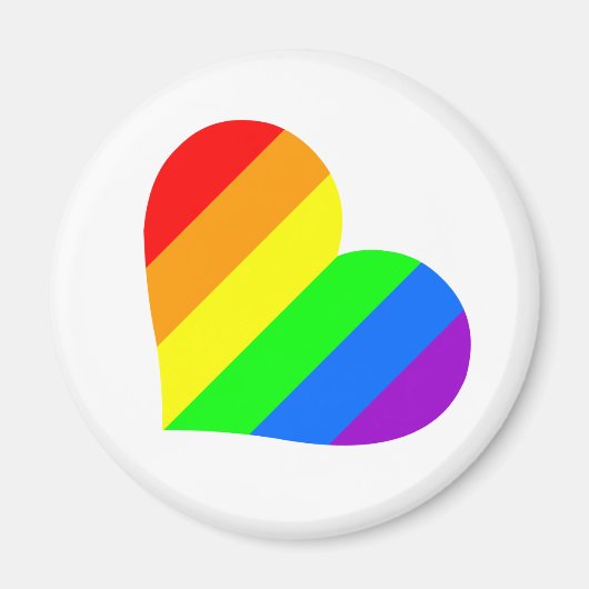 Regenbooghart op weet magneet (Voorkant)