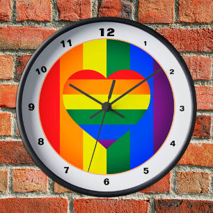 Regenbooghart & Pride Regenboogvlag /LGBT-gemeensc Ronde Klok