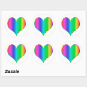Regenbooghart Ronde Sticker (Vel)