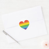 Regenbooghart Ronde Sticker (Envelop)