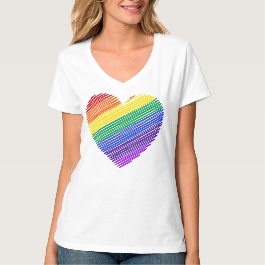 Regenbooghart T-shirt (Voorkant)