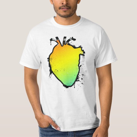regenbooghart t-shirt (Voorkant)