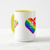 Regenbooghart trots   mok (Voorkant links)