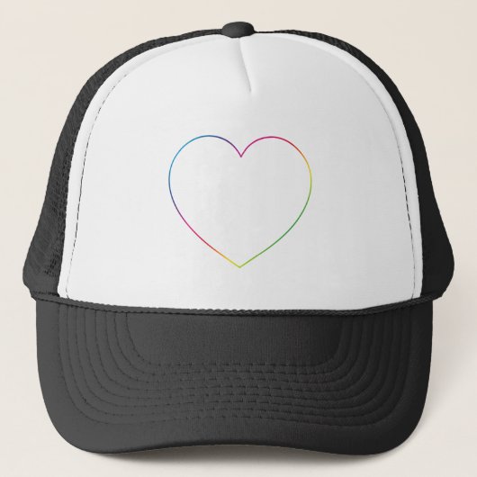 Regenbooghart Trucker Pet (Voorkant)