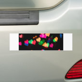 regenboogharten bumpersticker (Op auto)