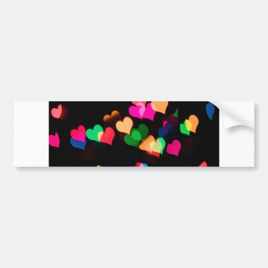 regenboogharten bumpersticker (Voorkant)