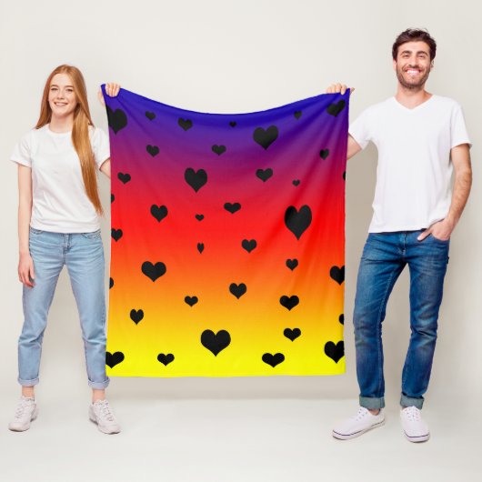 Regenboogharten, Fleece Deken (In situ)