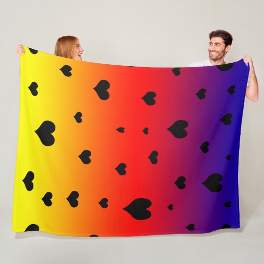 Regenboogharten, Fleece Deken (In situ)