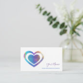 Regenboogharten geestelijke gezondheid coachen op  visitekaartje (Staand voorkant)