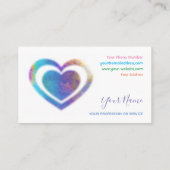 Regenboogharten geestelijke gezondheid coachen op  visitekaartje (Achterkant)