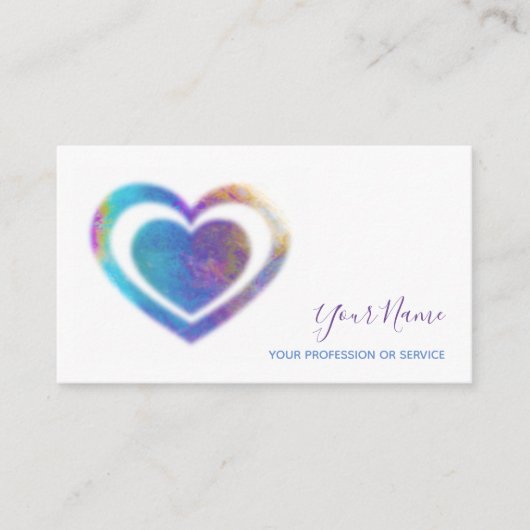 Regenboogharten geestelijke gezondheid coachen op  visitekaartje (Voorkant)