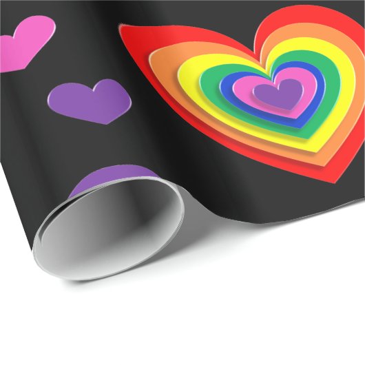 regenboogharten inpakpapier (Rol Hoek)