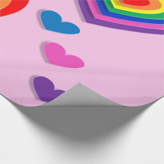 regenboogharten inpakpapier (Hoek)