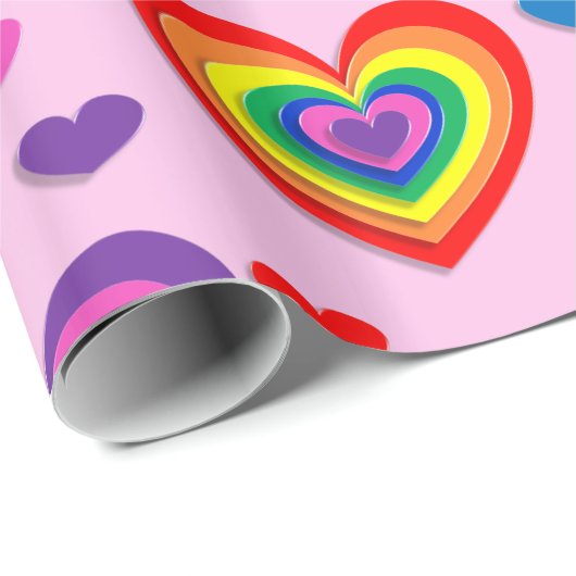 regenboogharten inpakpapier (Rol Hoek)