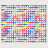 Regenboogharten, matte ompakken papier, 30 x 6 inc cadeaupapier (Vlak)