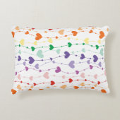  regenboogharten Patroon Kinder Accent Kussen (Voorkant)
