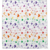  regenboogharten Patroon Kinder badkamer Douchegordijn (Voorkant)