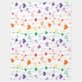 regenboogharten Patroon Kinder Fleece Deken (Voorkant)