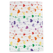  regenboogharten Patroon Kinder Medium Cadeauzakje (Voorkant)