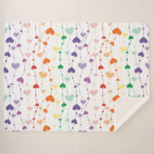  regenboogharten Patroon Kinder Sherpa Deken (Voorkant (horizontaal))