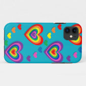 regenboogharten Valentijnsdag ifoon Case-Mate iPhone Case (Achterkant (horizontaal))